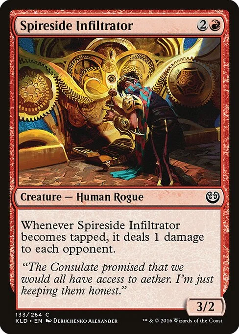 Spireside Infiltrator, carta Magic di tipo Creature — Human Rogue illustrata da Deruchenko Alexander