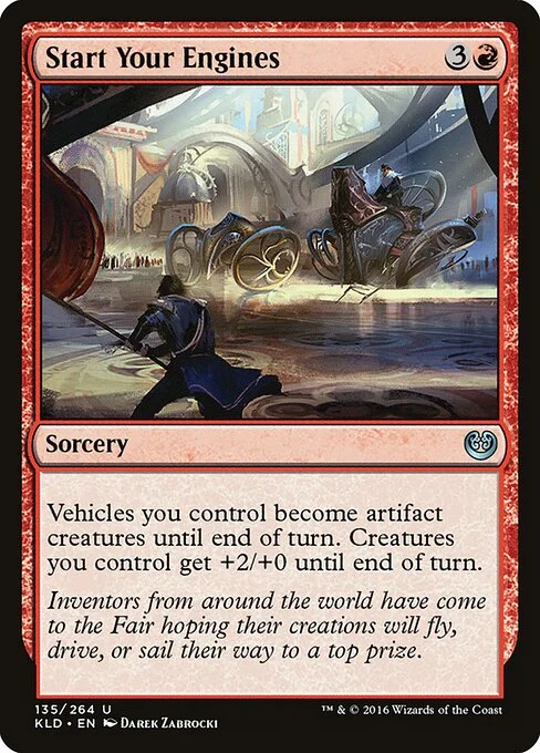 Start Your Engines, carta Magic di tipo Sorcery illustrata da Darek Zabrocki