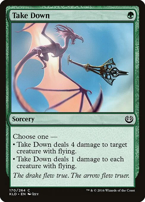 Take Down, carta Magic di tipo Sorcery illustrata da Izzy