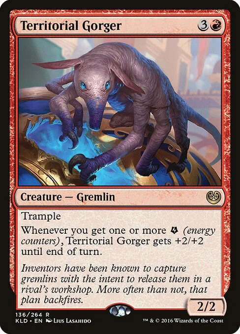 Territorial Gorger, carta Magic di tipo Creature — Gremlin illustrata da Lius Lasahido