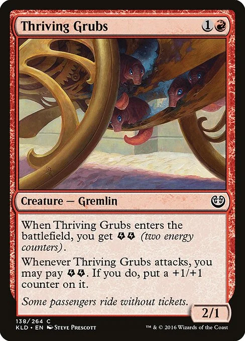 Thriving Grubs, carta Magic di tipo Creature — Gremlin illustrata da Steve Prescott