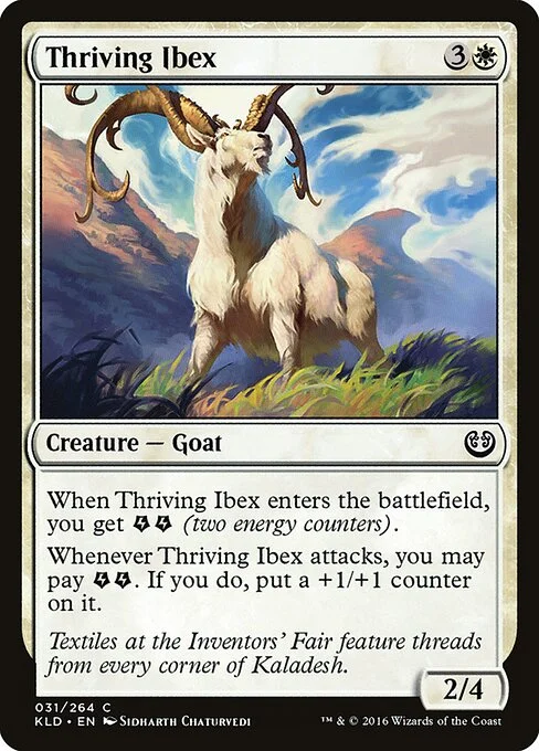 Thriving Ibex, carta Magic di tipo Creature — Goat illustrata da Sidharth Chaturvedi
