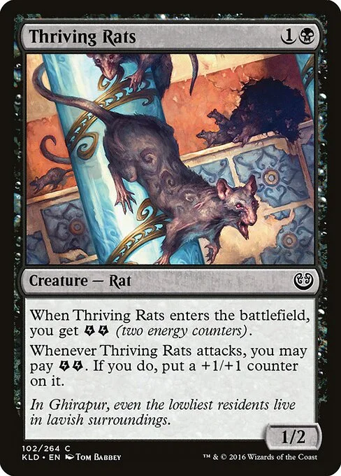 Thriving Rats, carta Magic di tipo Creature — Rat illustrata da Tom Babbey