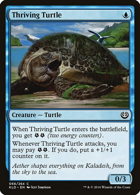 Thriving Turtle, carta Magic di tipo Creature — Turtle illustrata da Jeff Simpson