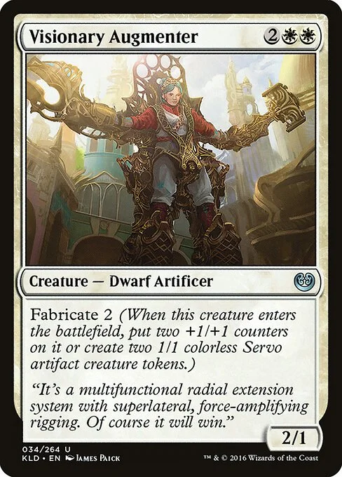 Visionary Augmenter, carta Magic di tipo Creature — Dwarf Artificer illustrata da James Paick