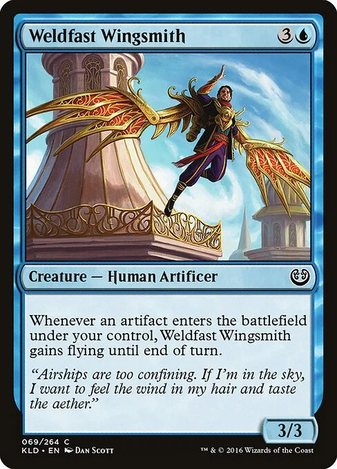 Weldfast Wingsmith, carta Magic di tipo Creature — Human Artificer illustrata da Dan Murayama Scott