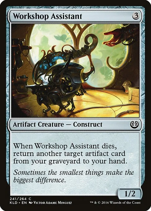 Workshop Assistant, carta Magic di tipo Artifact Creature — Construct illustrata da Victor Adame Minguez
