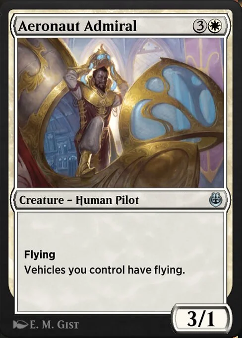 Aeronaut Admiral, carta Magic di tipo Creature — Human Pilot illustrata da E. M. Gist
