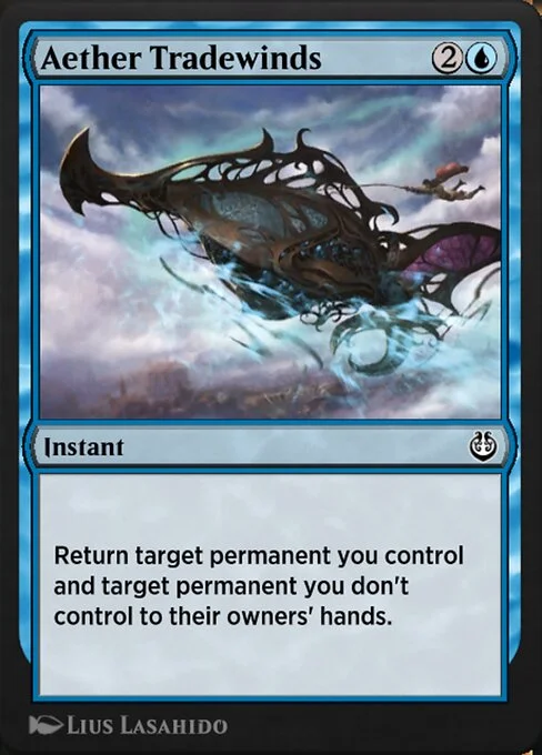 Aether Tradewinds, carta Magic di tipo Instant illustrata da Lius Lasahido