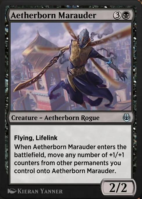 Aetherborn Marauder, carta Magic di tipo Creature — Aetherborn Rogue illustrata da Kieran Yanner