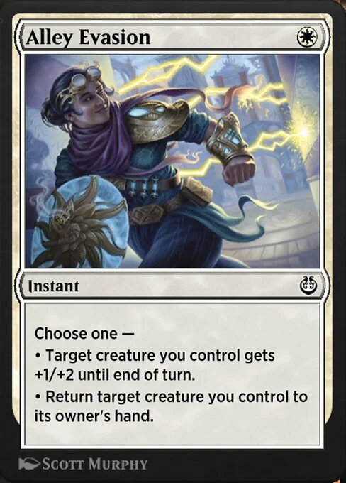 Alley Evasion, carta Magic di tipo Instant illustrata da Scott Murphy