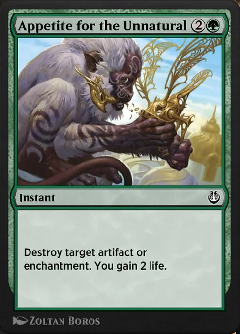 Appetite for the Unnatural, carta Magic di tipo Instant illustrata da Zoltan Boros