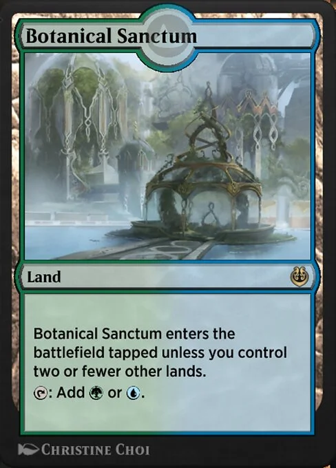 Botanical Sanctum, carta Magic di tipo Land illustrata da Christine Choi