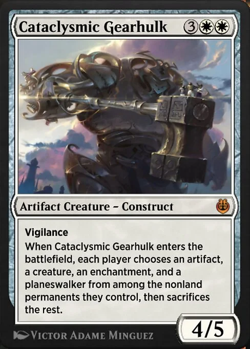 Cataclysmic Gearhulk, carta Magic di tipo Artifact Creature — Construct illustrata da Victor Adame Minguez