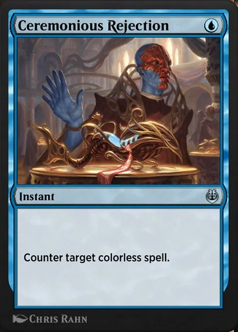 Ceremonious Rejection, carta Magic di tipo Instant illustrata da Chris Rahn
