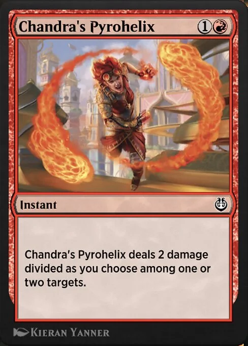 Chandra's Pyrohelix, carta Magic di tipo Instant illustrata da Kieran Yanner