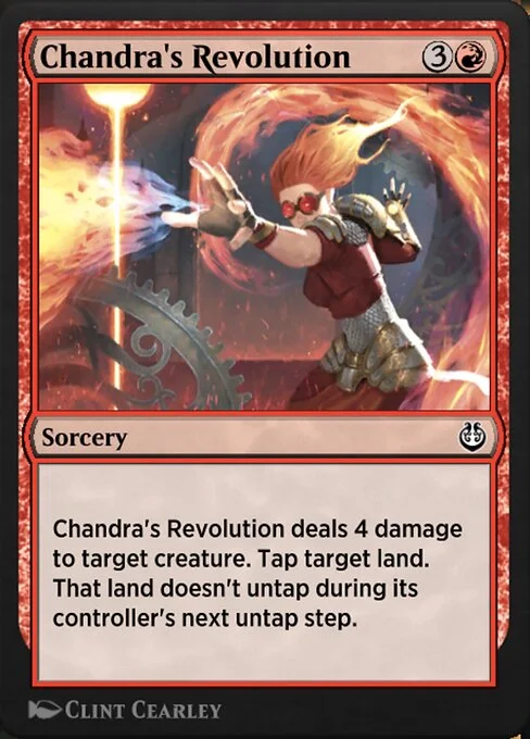 Chandra's Revolution, carta Magic di tipo Sorcery illustrata da Clint Cearley