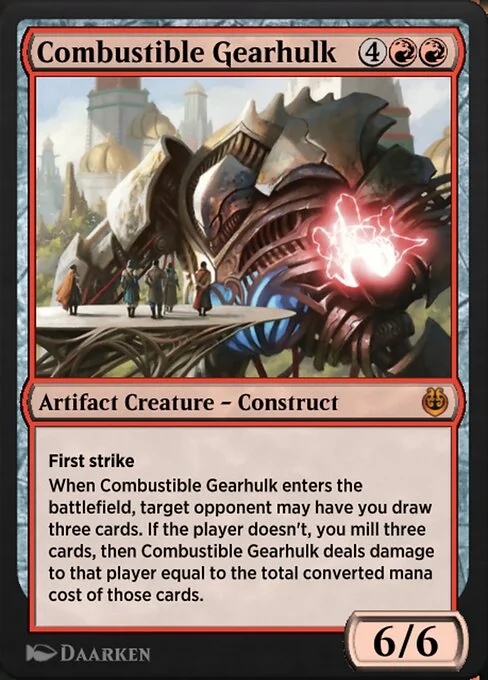 Combustible Gearhulk, carta Magic di tipo Artifact Creature — Construct illustrata da Daarken