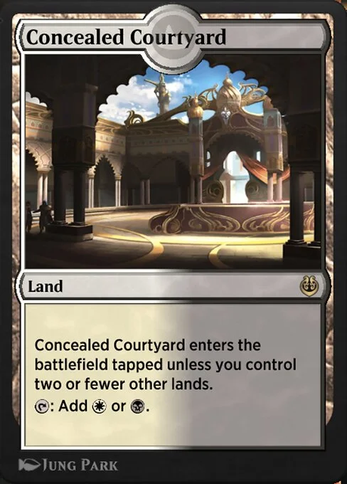 Concealed Courtyard, carta Magic di tipo Land illustrata da Jung Park
