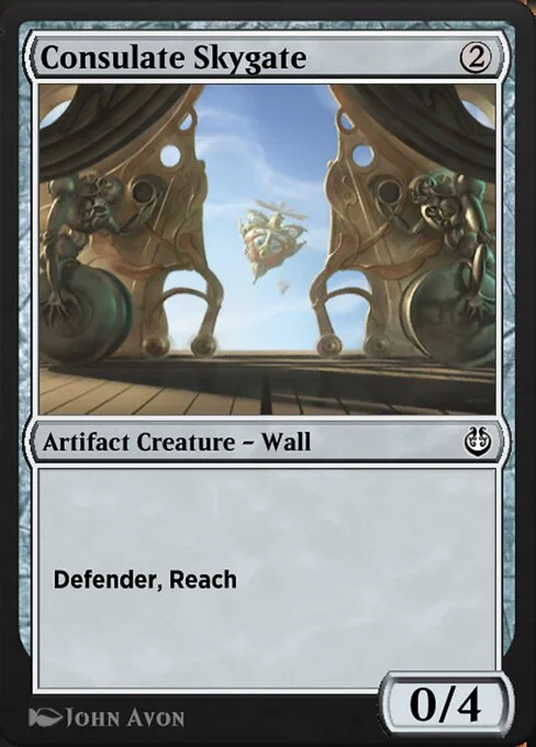 Consulate Skygate, carta Magic di tipo Artifact Creature — Wall illustrata da John Avon