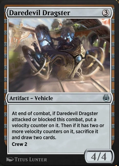 Daredevil Dragster, carta Magic di tipo Artifact — Vehicle illustrata da Titus Lunter