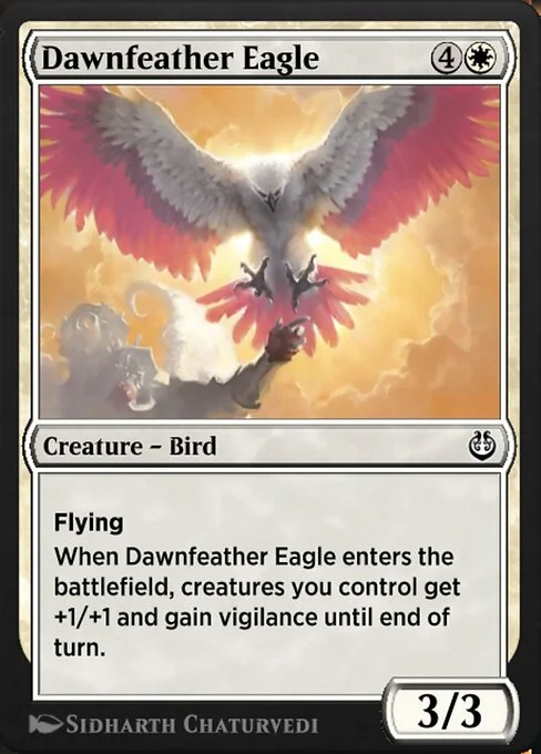 Dawnfeather Eagle, carta Magic di tipo Creature — Bird illustrata da Sidharth Chaturvedi