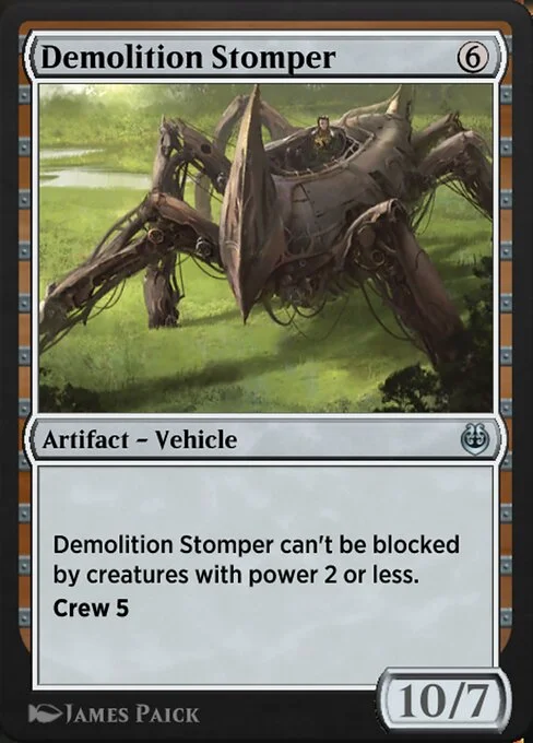 Demolition Stomper, carta Magic di tipo Artifact — Vehicle illustrata da James Paick