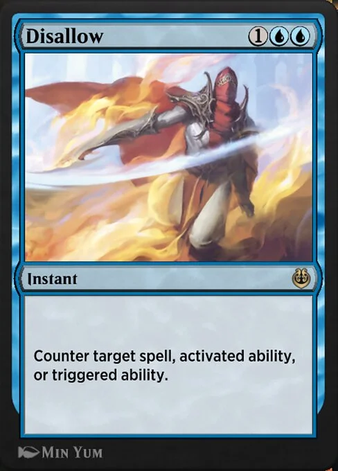 Disallow, carta Magic di tipo Instant illustrata da Min Yum