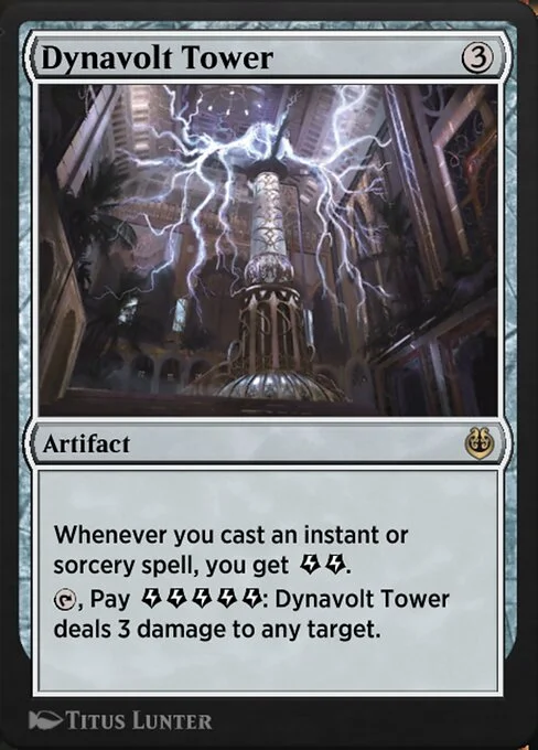 Dynavolt Tower, carta Magic di tipo Artifact illustrata da Titus Lunter