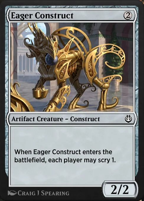 Eager Construct, carta Magic di tipo Artifact Creature — Construct illustrata da Craig J Spearing