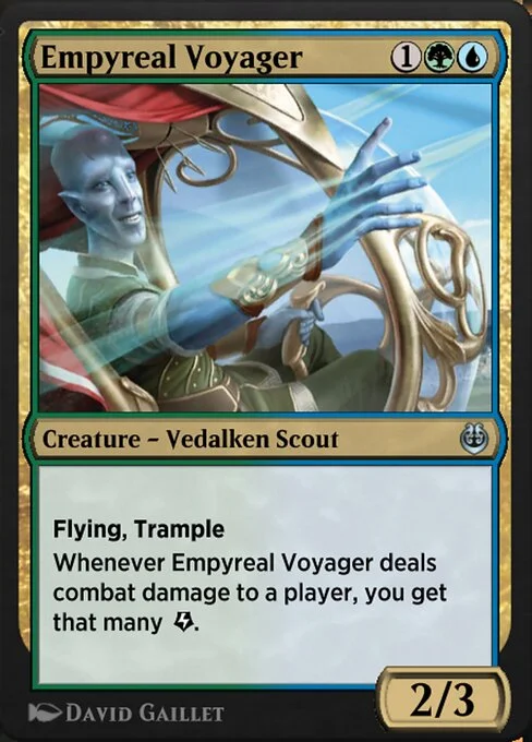 Empyreal Voyager, carta Magic di tipo Creature — Vedalken Scout illustrata da David Gaillet