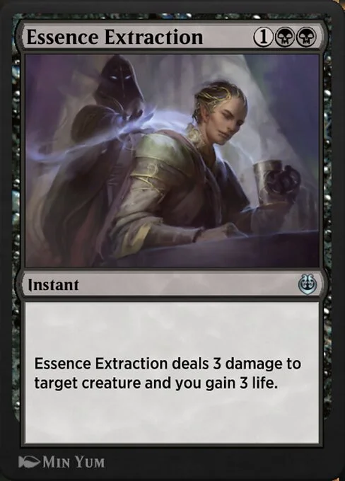 Essence Extraction, carta Magic di tipo Instant illustrata da Min Yum