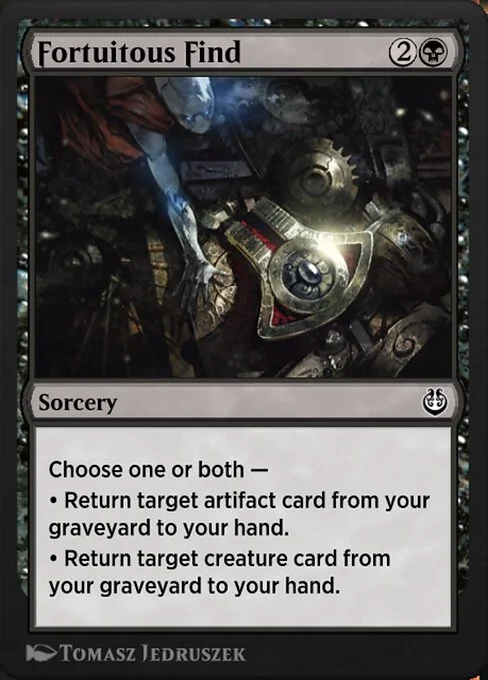 Fortuitous Find, carta Magic di tipo Sorcery illustrata da Tomasz Jedruszek