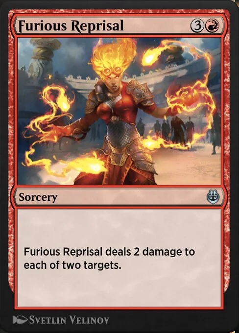 Furious Reprisal, carta Magic di tipo Sorcery illustrata da Svetlin Velinov