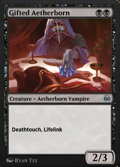Gifted Aetherborn, carta Magic di tipo Creature — Aetherborn Vampire illustrata da Ryan Yee