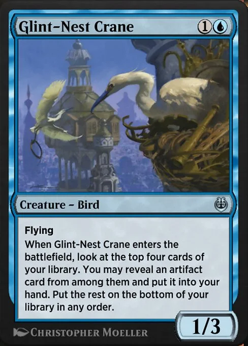 Glint-Nest Crane, carta Magic di tipo Creature — Bird illustrata da Christopher Moeller