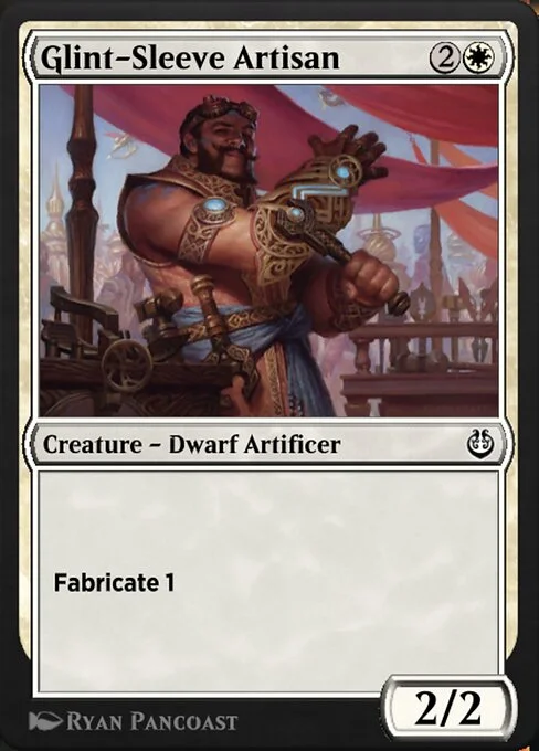 Glint-Sleeve Artisan, carta Magic di tipo Creature — Dwarf Artificer illustrata da Ryan Pancoast