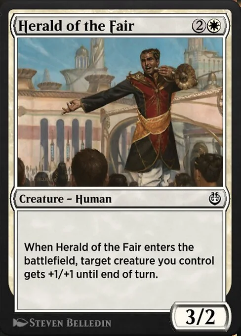 Herald of the Fair, carta Magic di tipo Creature — Human illustrata da Steven Belledin