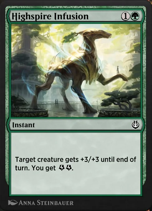 Highspire Infusion, carta Magic di tipo Instant illustrata da Anna Steinbauer