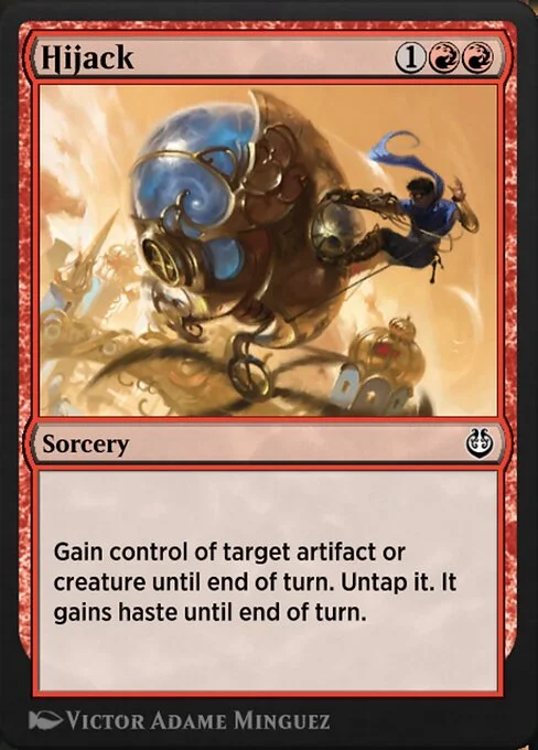 Hijack, carta Magic di tipo Sorcery illustrata da Victor Adame Minguez