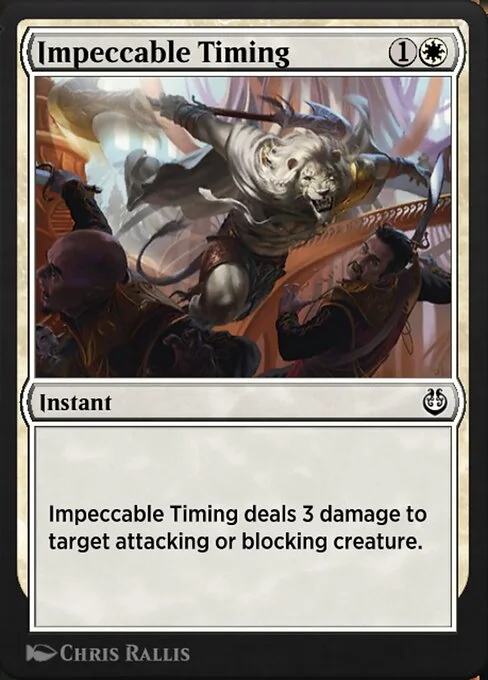Impeccable Timing, carta Magic di tipo Instant illustrata da Chris Rallis