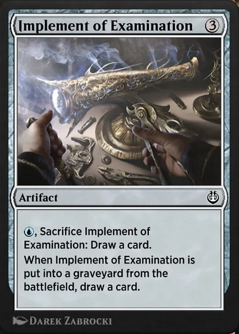 Implement of Examination, carta Magic di tipo Artifact illustrata da Darek Zabrocki