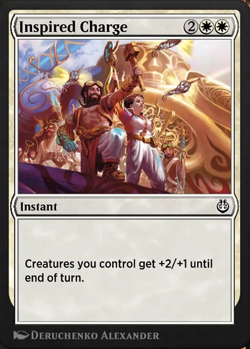Inspired Charge, carta Magic di tipo Instant illustrata da Deruchenko Alexander