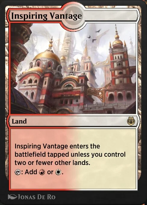 Inspiring Vantage, carta Magic di tipo Land illustrata da Jonas De Ro