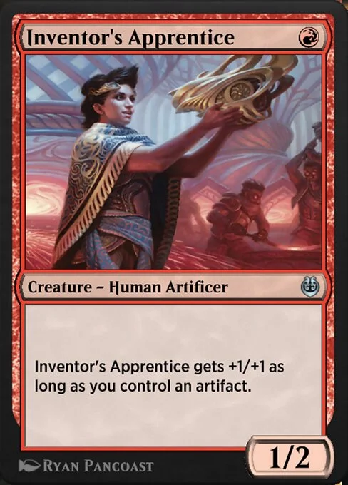 Inventor's Apprentice, carta Magic di tipo Creature — Human Artificer illustrata da Ryan Pancoast