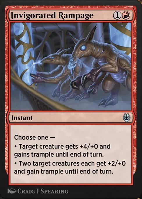 Invigorated Rampage, carta Magic di tipo Instant illustrata da Craig J Spearing