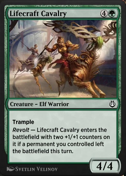 Lifecraft Cavalry, carta Magic di tipo Creature — Elf Warrior illustrata da Svetlin Velinov