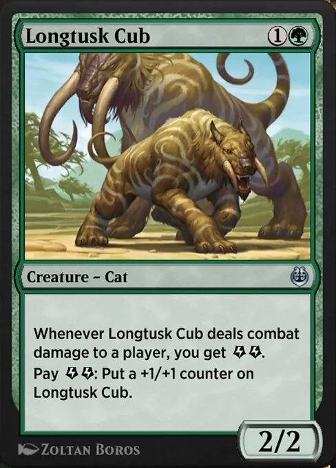 Longtusk Cub, carta Magic di tipo Creature — Cat illustrata da Zoltan Boros