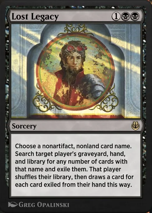 Lost Legacy, carta Magic di tipo Sorcery illustrata da Greg Opalinski