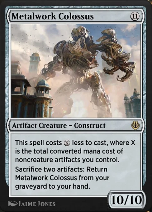 Metalwork Colossus, carta Magic di tipo Artifact Creature — Construct illustrata da Jaime Jones